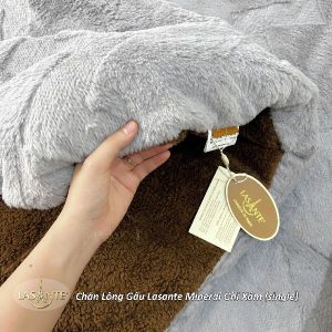 Chăn Lông Gấu Lasante Mineral - Mềm mịn qua từng sợi lông 8 Chan Long Gau Lasante Mineral Ghi Xam single 4