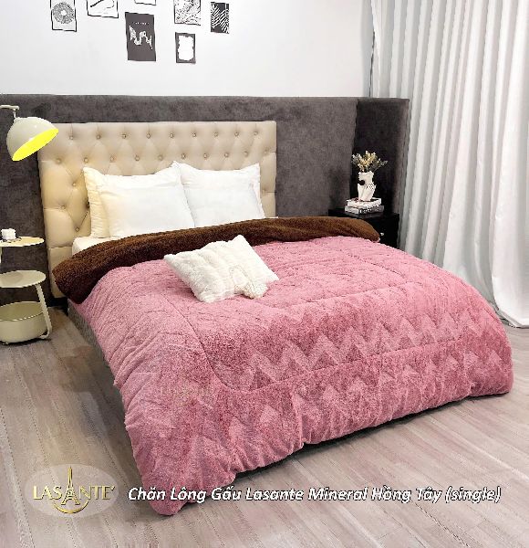 Chăn Lông Gấu Mineral Chan Long Gau Lasante Mineral Hong Tay single
