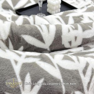 Chăn Lông Gấu Lasante Lá Kim - Trải nghiệm cảm giác ấm áp như trong vòng tay Gấu Bắc Cực 12 Chan long gau Lasante La Kim Xam 4