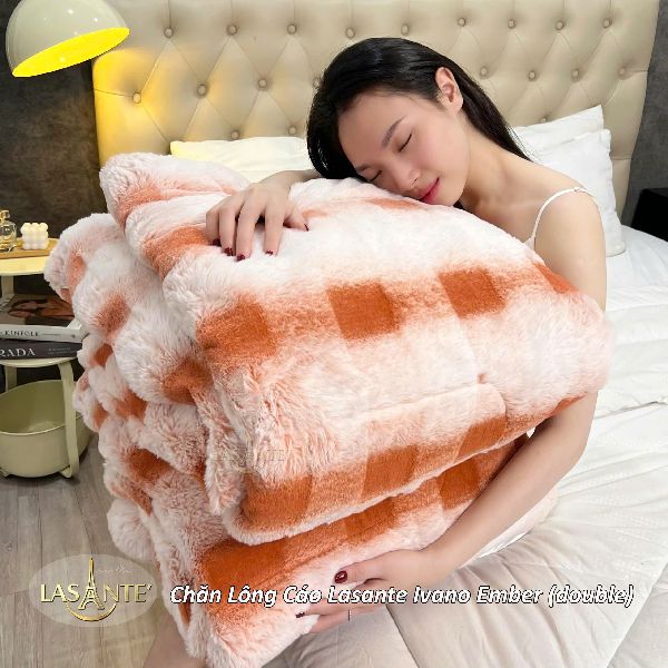 Chăn Lông Cáo Lasante Ivano Ember (Mẫu mới 2025) - Chăn thơm tinh dầu bạc hà