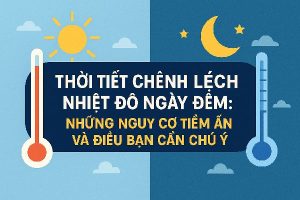 thời tiết chênh lệch nhiệt độ ngày và đêm