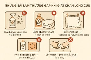 cách giặt và bảo quản chăn lông cừu