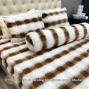 Bộ ga gối Lông cáo Ivano – Sang trọng, tinh tế và đồng điệu hoàn hảo cùng chăn Ivano 8 ga gối lông cáo