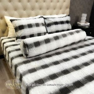 Bộ ga gối Lông cáo Ivano – Sang trọng, tinh tế và đồng điệu hoàn hảo cùng chăn Ivano 7 ga gối lông cáo