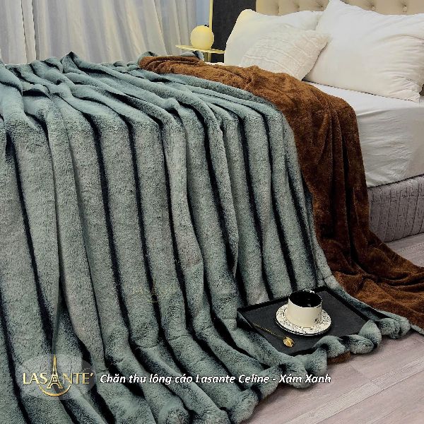 chăn thu lông cáo celine