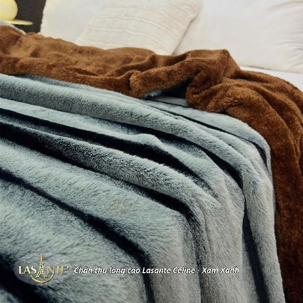 Xám Xanh chăn thu lông cáo celine