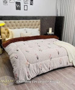 Chăn Lông Cừu Lasante King 11 - Tulip nhẹ nhàng, nàng thơ 1 chăn lông cừu king