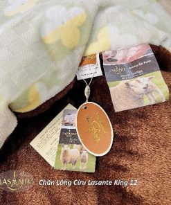 Chăn Lông Cừu Lasante King 12 - Sắc xanh trong trẻo, tươi mới 4 chăn lông cừu king