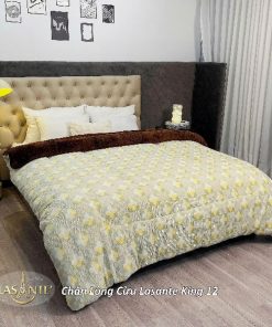 Chăn Lông Cừu Lasante King 12 - Sắc xanh trong trẻo, tươi mới 1 chăn lông cừu king
