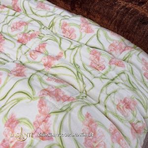 Chăn Lông Cừu Lasante King 15 - Sắc hoa nhã nhặn, tinh tế 5 chăn lông cừu