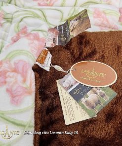 Chăn Lông Cừu Lasante King 15 - Sắc hoa nhã nhặn, tinh tế 4 chăn lông cừu