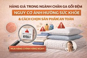 hàng giả ngành chăn ga gối đệm