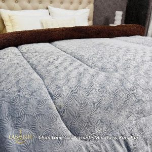 Chăn lông cừu Lasante Min Daisy - Họa tiết hoa cúc nhẹ nhàng 9 chăn lông cừu Min