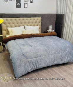 Chăn lông cừu Lasante Min Vân Trúc - Chăn chính hãng giá mềm 1 chăn lông cừu Min