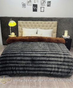 Chăn lông cáo Lasante Celine Ghi Khói - Chiếc chăn dành riêng cho những tín đồ tone trầm quyền lực 4 Chăn lông cáo