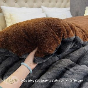 Chăn lông cáo Lasante Celine Ghi Khói - Chiếc chăn dành riêng cho những tín đồ tone trầm quyền lực 8 Chăn lông cáo