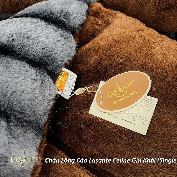Chăn lông cáo Lasante Celine Ghi Khói - Chiếc chăn dành riêng cho những tín đồ tone trầm quyền lực 1 Chăn lông cáo