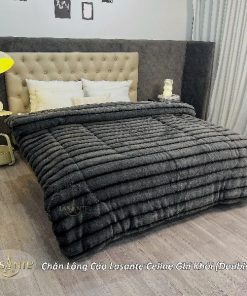 Chăn lông cáo Lasante Celine Ghi Khói - Chiếc chăn dành riêng cho những tín đồ tone trầm quyền lực 2 Chăn lông cáo