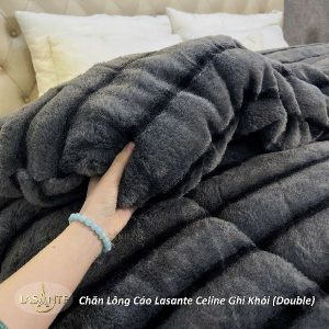 Chăn lông cáo Lasante Celine Ghi Khói - Chiếc chăn dành riêng cho những tín đồ tone trầm quyền lực 9 Chăn lông cáo