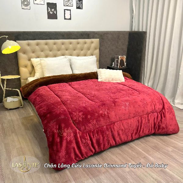 chăn lông cừu Diamond Tuyết